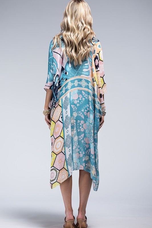Tropical Pattern Kimono | One Size