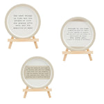 Mud Pie Sentiment Plate and Easel | 3 Styles