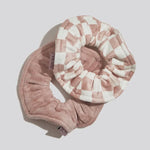 Towel Scrunchie 2 Pack |Terracotta Checker