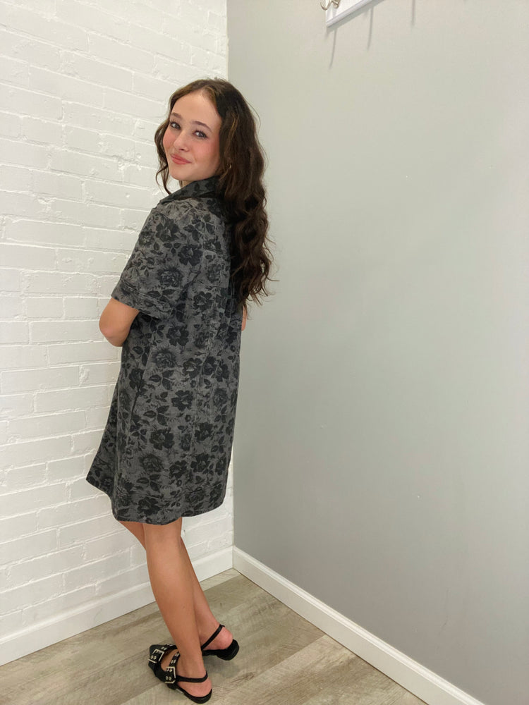 It's Vintage Mini Dress | Charcoal