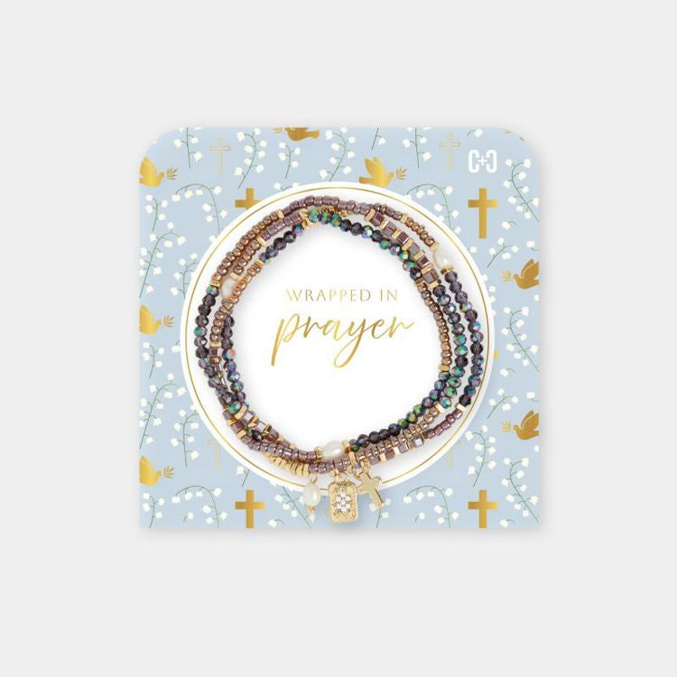 Wrapped in Prayer Bracelet | Purple Iridescent