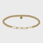Sophie Paperclip | Gold | Stretchy Chain Gold Filled Bead Bracelet