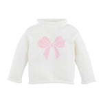 Mudpie Pink Bow Rollneck Sweater
