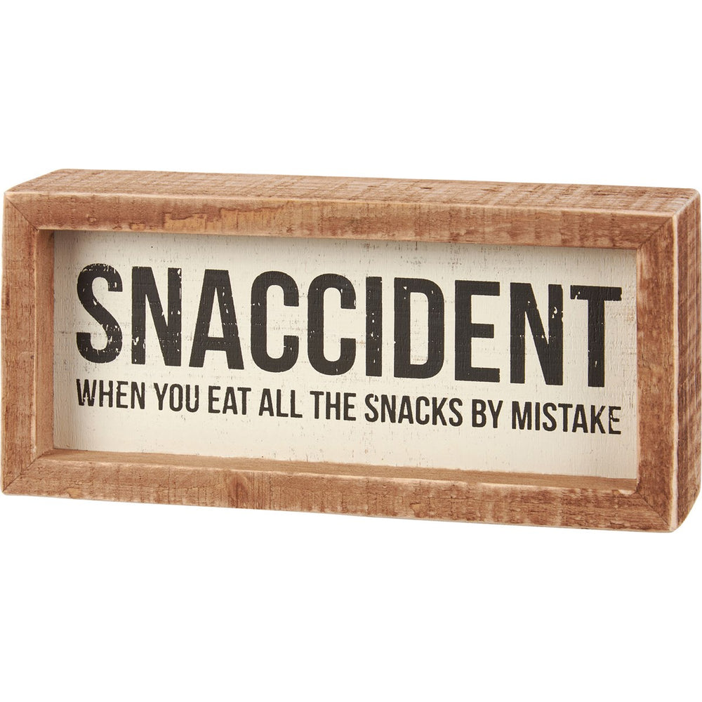 Snaccident Box Sign