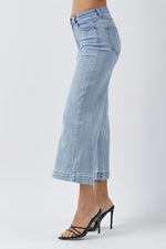 Risen | High Rise Ankle Wide Jeans | Light