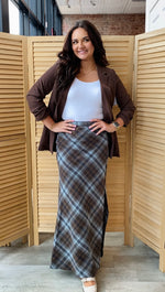 A Trip Downtown Maxi Skirt | Brown Multi