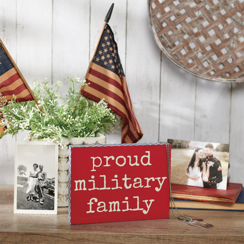 Proud Military Family | Box Sign