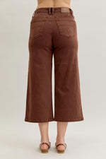 Judy Blue MR Wide Crop Utility Pocket Jeans | Maple