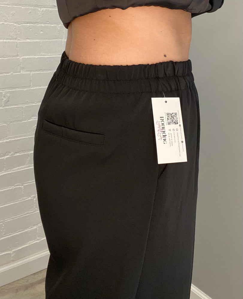 Taylor Inspired High Waisted Pull on Pant | Black