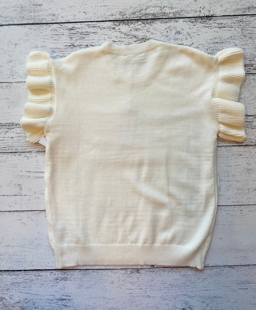 Ruffle Sleeve USA Sweater