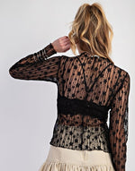 See Through Lace Top | Black