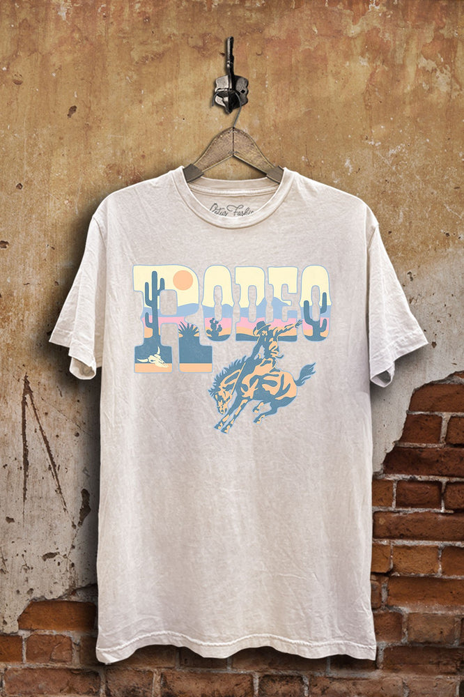 Rodeo Western Cowboys Tee | Off White Mineral Wash