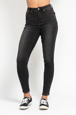 Judy Blue HW Tummy Control Black Wash Skinny