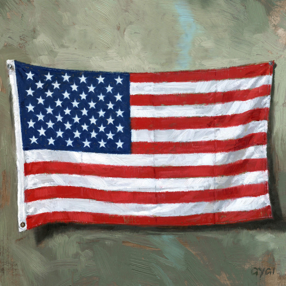 Old Glory Giclee Canvas Art | 14x14