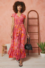 Aliya Button Front Maxi Dress