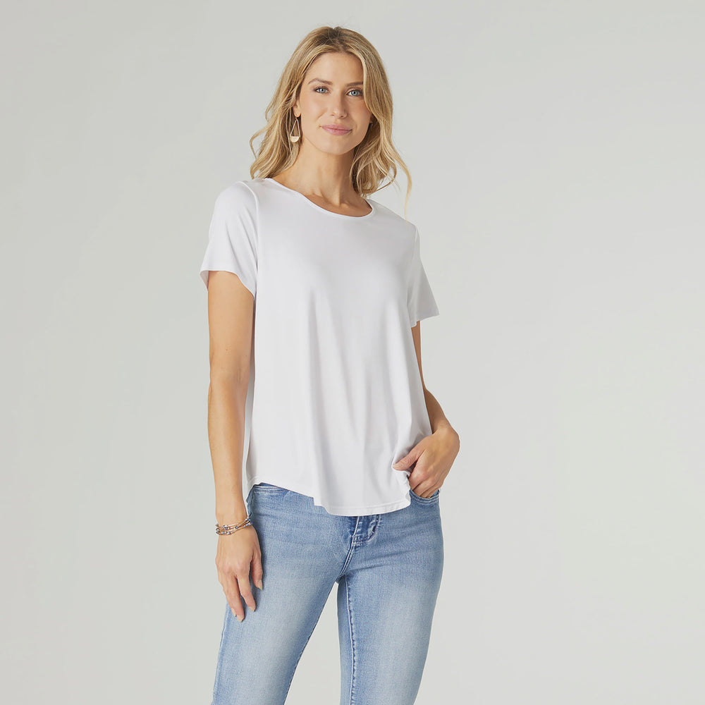 Erin Pleat Back Tee | White