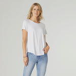 Erin Pleat Back Tee | White