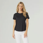 Erin Pleat Back Tee | Black