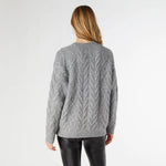 Casper Cable Knit Sweater | Light Heather Grey