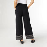 Kendry Stripe Bottom Sweater Pant | Black