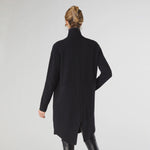 Heavenly-Luxe Long Cardigan with Lattice Back | Black