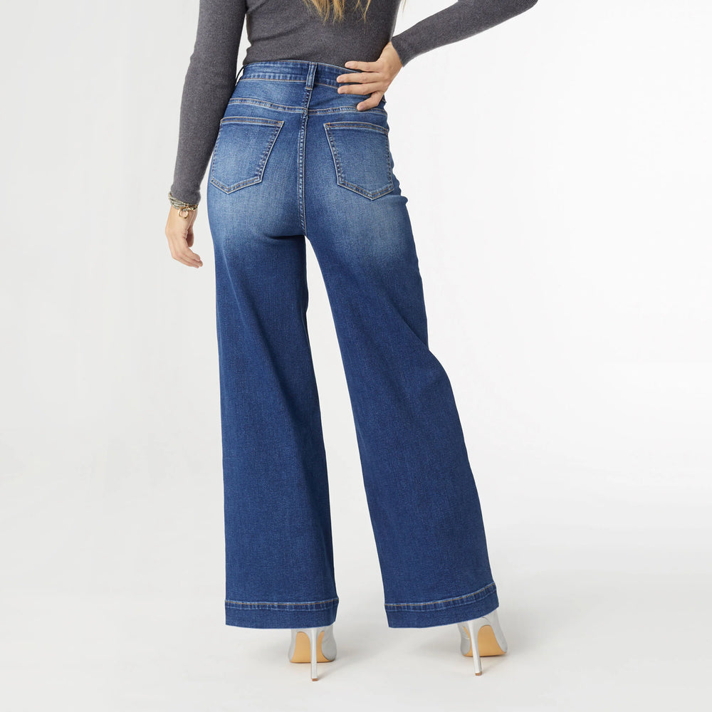 EverStretch High Rise Wide Leg | Dark Denim