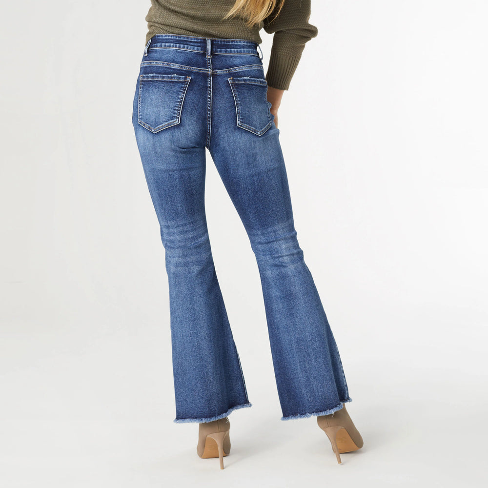 EverStretch Flare with Inset Seam | Dark Denim