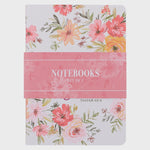 Notebook Set 3pc White Isa. 62:4, Pink 2 Cor. 5:7, Pink