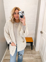 Popcorn Knit Cardigan | Beige