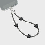 Iphone Charm Wristlet | Black Heart