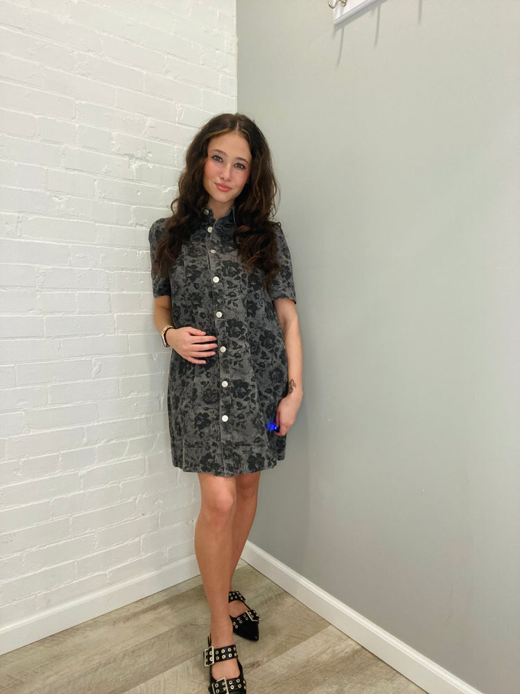 It's Vintage Mini Dress | Charcoal