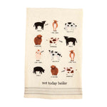 Mud Pie Not Today Farm Animal Towel