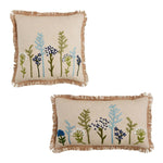 Square Floral Embroidered Pillow | Pillow