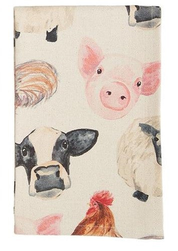 Mud Pie Farm Animal/Check Towel | 6 Styles