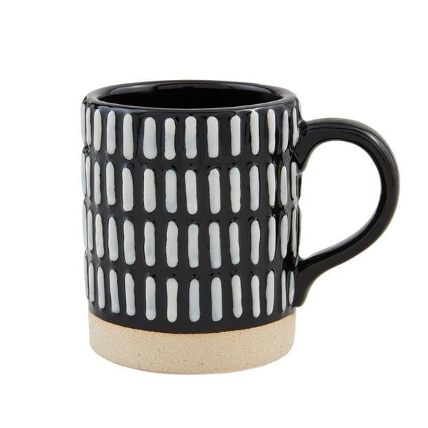 Black Patterned Mugs | 4 Styles