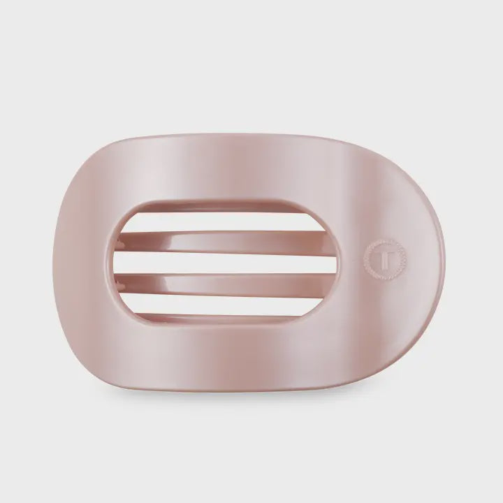 Teleties | Large Flat Round Clip | Pearly Pink