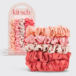 Kitsch Cherry Blossom Ruched Satin Scrunchies