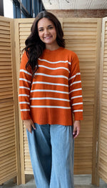 Between The Lines Sweater | Rust