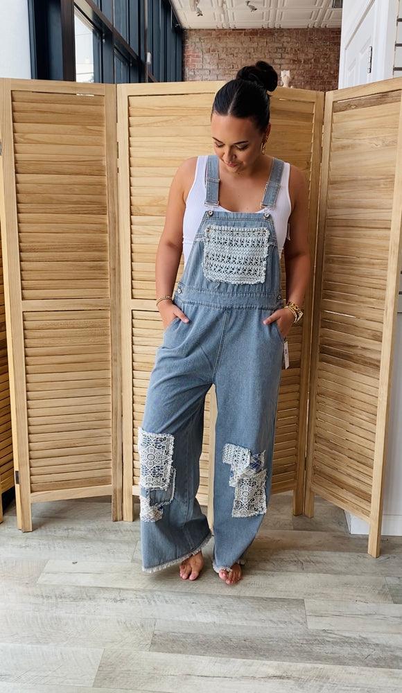 Patch It Up Overalls | Denim