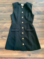 Classy Sleeveless Black Mini Dress