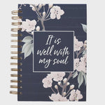 Journal Wirebound Large Navy It Is Well with My Soul