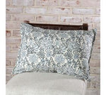 Dark Sage & Steel Dahlia Pillow