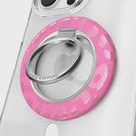 Magnetic Phone Ring & Stand | Hot Pink Leopard