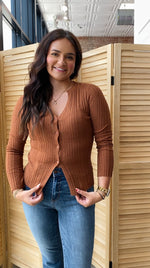 Chill Out Split Hem Cardigan | Copper