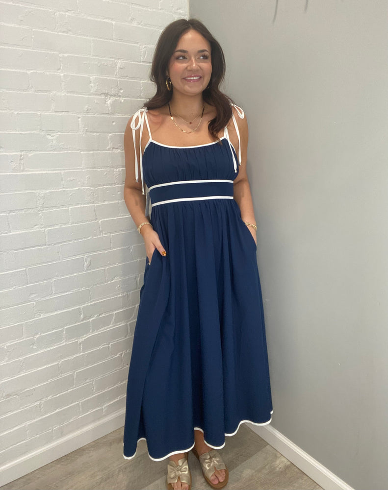 Sailing Away Midi Dress | Navy