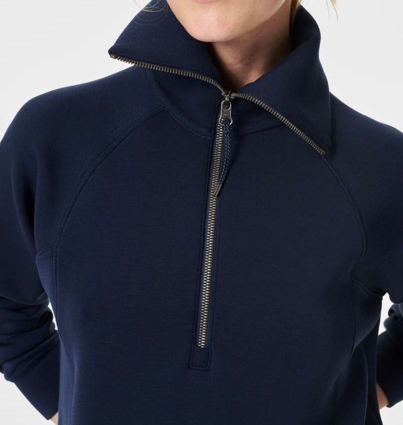 Spanx Airessentials Half Zip | Timeless Navy