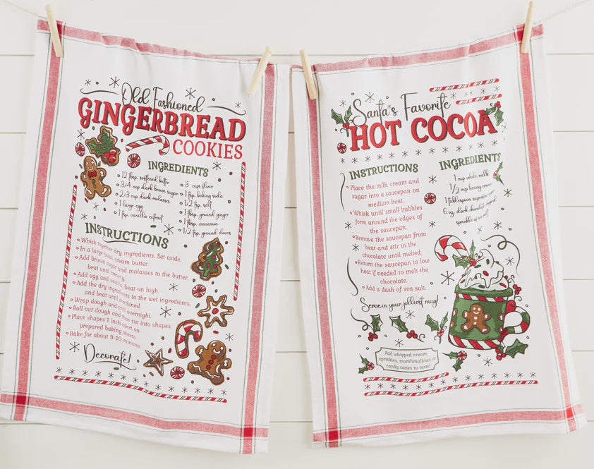 Christmas Recipe Dish Towel | Assorted