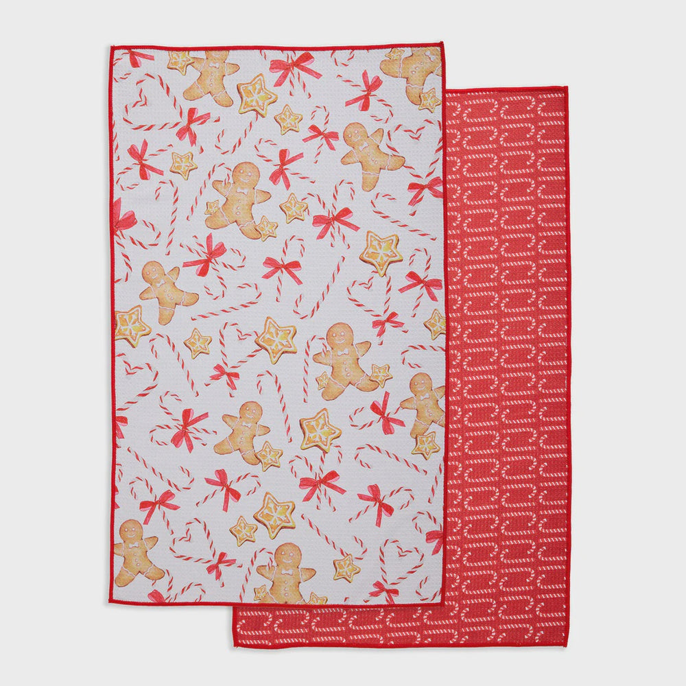 Candy Canes Microfiber Dishtowel | Double Sided