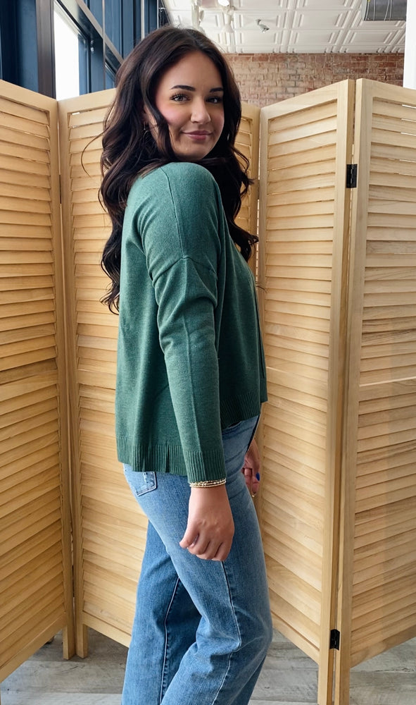 Cozy Season Sweater | Dark Green