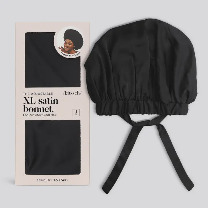 Kistch XL Satin Bonnet | Black